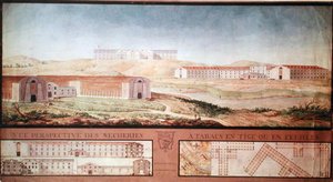Perspective View of Tobacco Drying Factories, 1813 by Louis Michel Phelippeaux